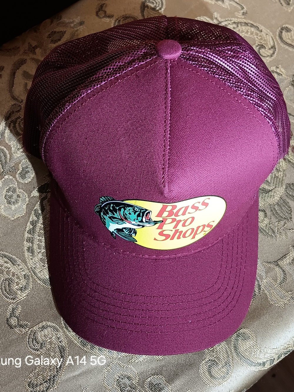 Bass Pro Shops Plum Mesh Trucker Cap with Fish Logo